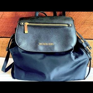 Michael Kors black with gold backpack